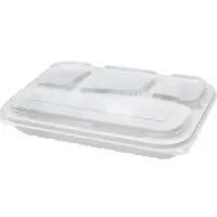 Stone Plastik Şeffaf Kebap Kabı 4 Bölmeli 75 Adet