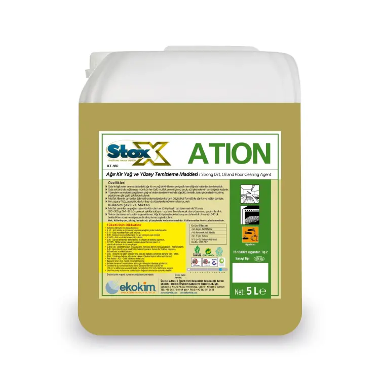 Stox Ation KT-180 Bakterisit Ağır Kir ve Yağ Sökücü 5 Kg - 1