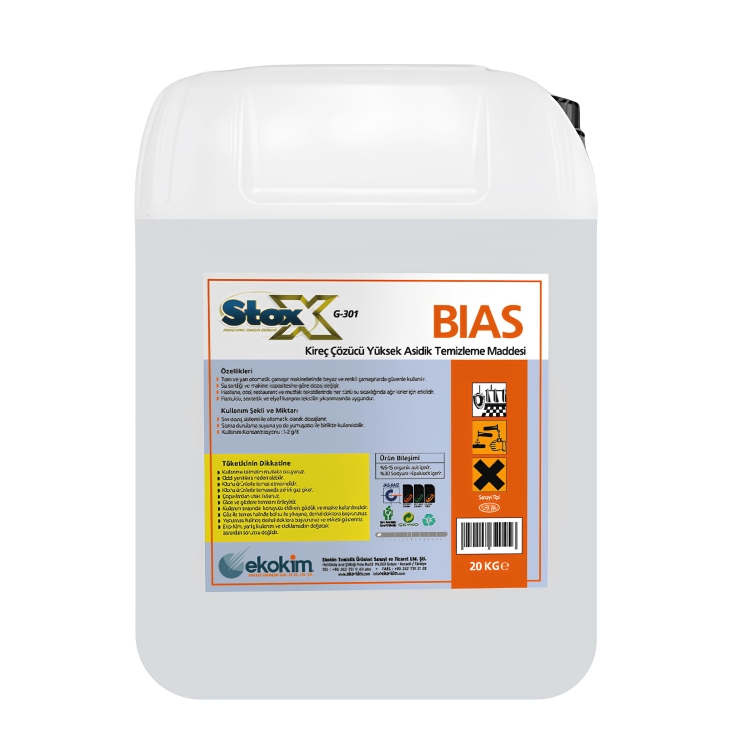 Stox Bias Kireç Sökücü Asidik Temizleyici 20 Kg 
