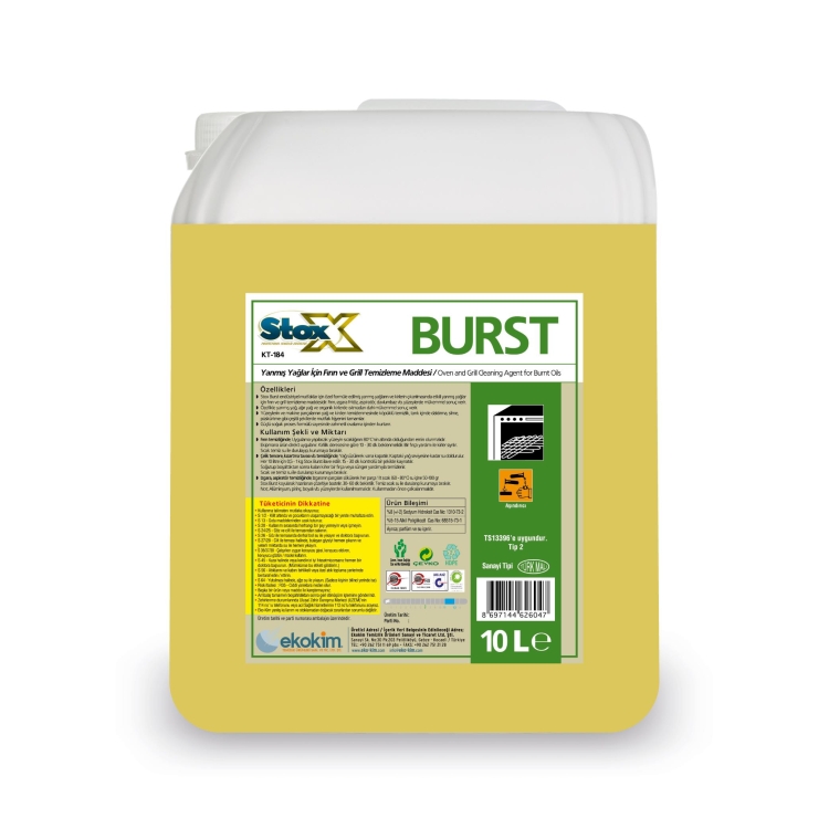 Stox Burst KT-184 Yanmış Yağlarda Fırın ve Gril Temizleyici 10 Kg 