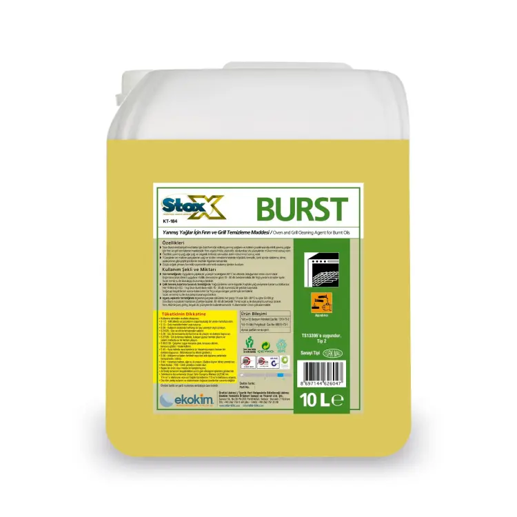 Stox Burst KT-184 Yanmış Yağlarda Fırın ve Gril Temizleyici 10 Kg - 1