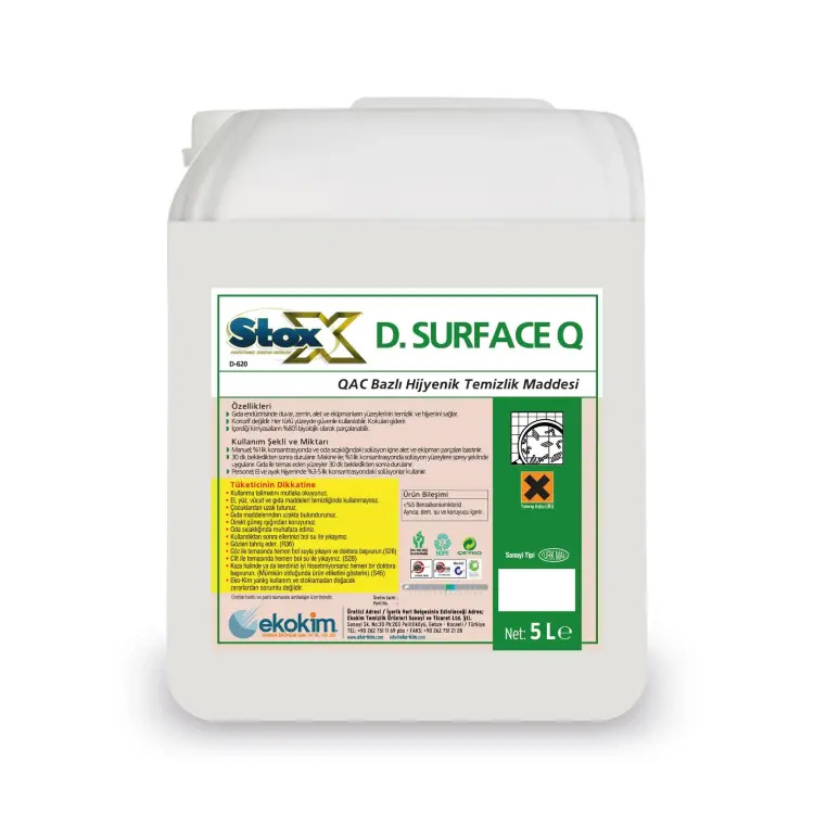 Stox D. Surface Q Qac Bazlı Yüzey Temizleyici 5 Kg - 1