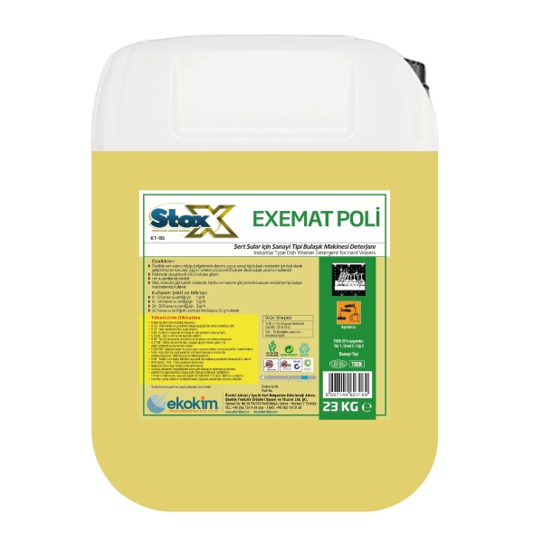 Stox Exemat Poli Endüstriyel Bulaşık Deterjanı 23 Kg - 1