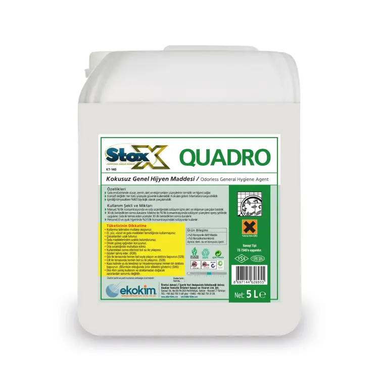 Stox Quadro KT-140 QAC Bazlı Hijyenik Temizleyici 5 Kg - 1