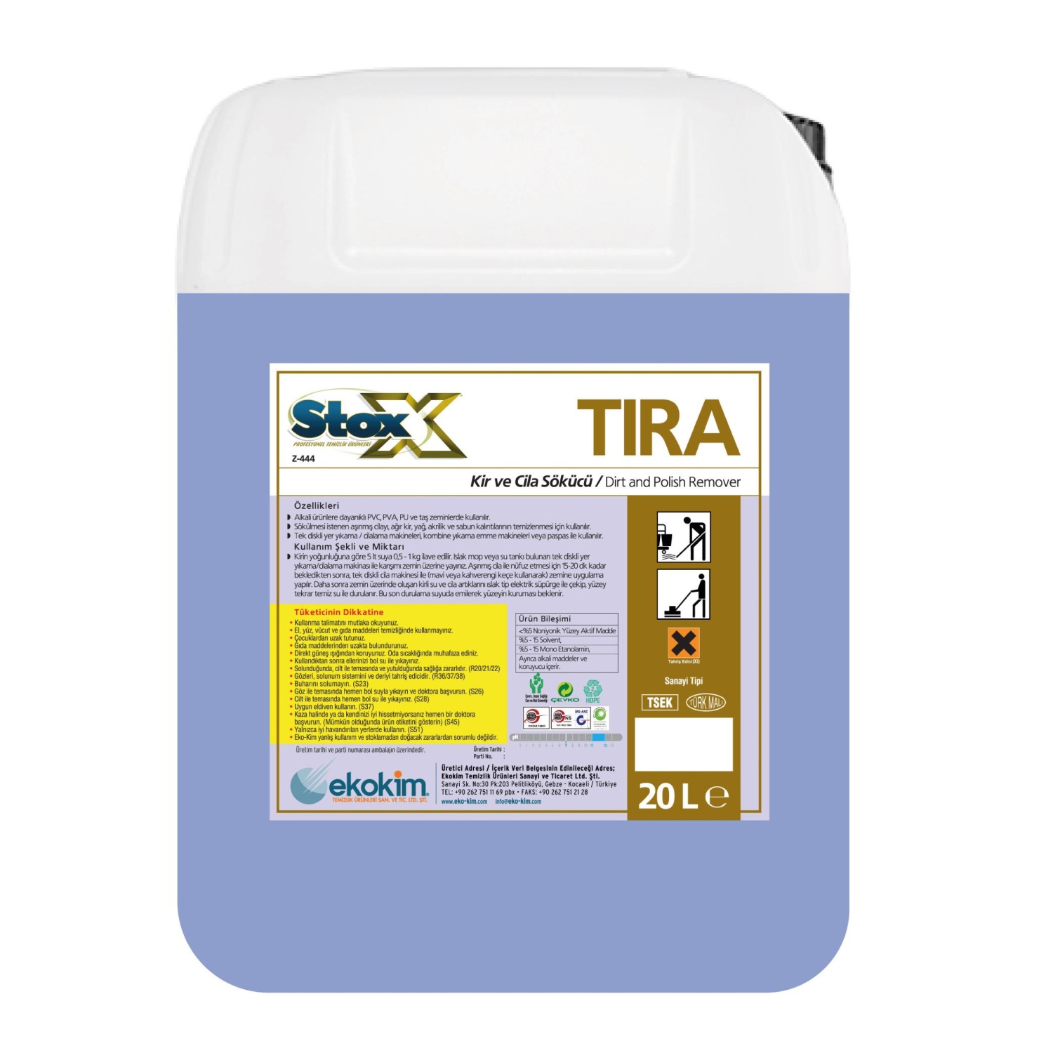 Stox Tira Otomatlarda Kir ve Cila Sökücü 20 Kg