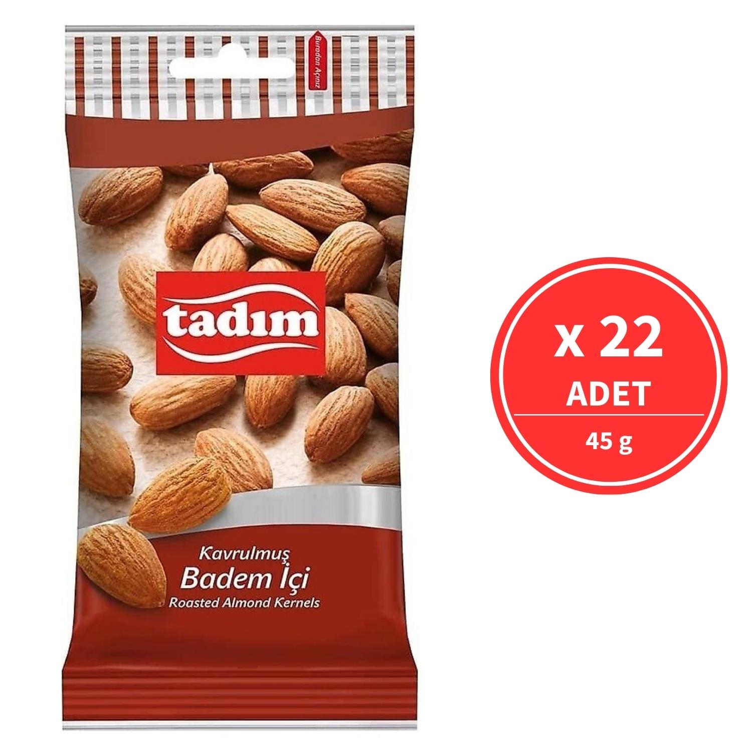 Tadım Kavrulmuş Badem İçi 45 Gr 22 Adet