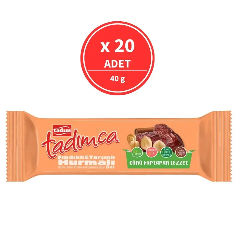 Tadım Tadımca Fındık ve Tarçınlı Hurma Bar 40 Gr 20 Adet - 3