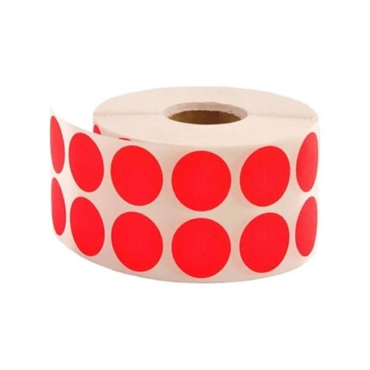 Tanex 20 mm Kırmızı Nokta Etiketi 2500 Lü 