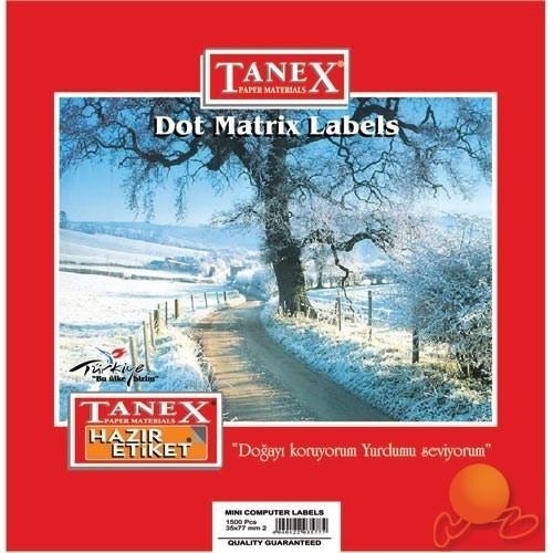 Tanex 35x77 mm Bilgisayar Etiketi