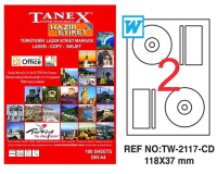 Tanex Lazer Etiket CD TW-2117 118x37 mm 100 Adet - 1