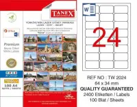 Tanex Lazer Etiket TW-2024 64x34 mm 100 Adet