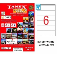 Tanex Lazer Etiket TW-2047 210x47.81 mm 100 Adet - 1