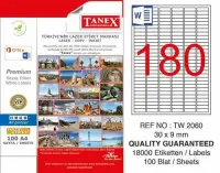 Tanex Lazer Etiket TW-2060 30x9 mm 100 Adet