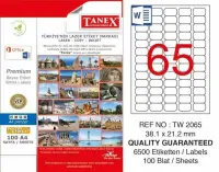 Tanex Lazer Etiket TW-2065 38.1x21.2 mm 100 Adet