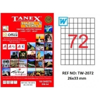 Tanex Lazer Etiket TW-2072 26x33 mm 100 Adet - 1