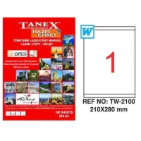 Tanex Lazer Etiket TW-2100 210x280 mm 100 Adet