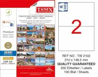 Tanex Lazer Etiket TW-2102 210x148.5 mm 100 Adet