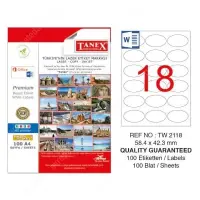 Tanex Lazer Etiket TW-2118 58.4x42.3 mm 100 Adet