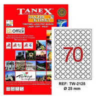 Tanex Lazer Etiket TW-2125 25 mm 100 Adet - 1