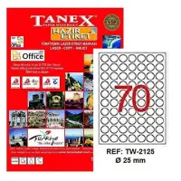Tanex Lazer Etiket TW-2125 25 mm 100 Adet