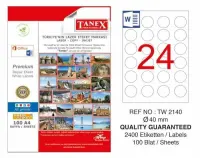 Tanex Lazer Etiket TW-2140 40 mm 100 Adet