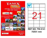 Tanex Lazer Etiket TW-2141 70x41 mm 100 Adet