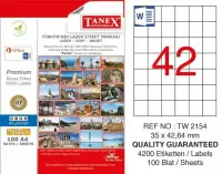 Tanex Lazer Etiket TW-2154 35x42.43 mm 100 Adet