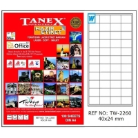 Tanex Lazer Etiket TW-2260 40x24 mm 100 Adet - 1