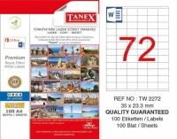 Tanex Lazer Etiket TW-2272 35x23.3 mm 100 Adet - 1