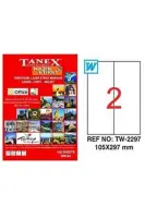 Tanex Lazer Etiket TW-2297 105x297 mm 100 Adet