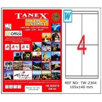 Tanex Lazer Etiket TW-2304 105x140 mm 100 Adet - Tanex