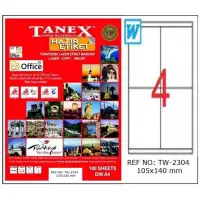 Tanex Lazer Etiket TW-2304 105x140 mm 100 Adet