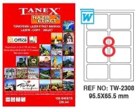 Tanex Lazer Etiket TW-2308 95.5x65.5 mm 100 Adet