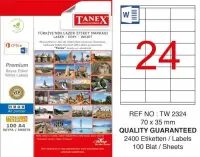 Tanex Lazer Etiket TW-2324 70x35 mm 100 Adet