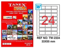 Tanex Lazer Etiket TW-2334 33x55 mm 100 Adet - 1