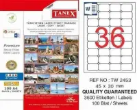 Tanex Lazer Etiket TW-2453 45x30 mm 100 Adet