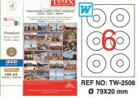 Tanex Lazer Etiket TW-2506 79x20 mm 100 Adet