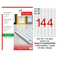 Tanex Lazer Etiket TW-2644 35x12 mm 100 Adet