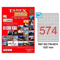 Tanex Lazer Etiket TW-4574 15x7 mm 100 Adet