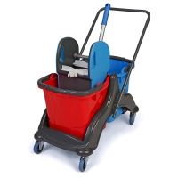 Üçtem Mimoza Çift Kovalı Presli Temizlik Arabası 25 Lt - Üçtem