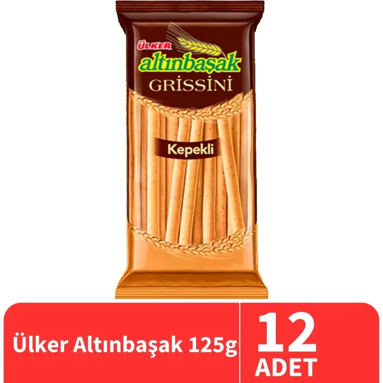 Ülker Altınbaşak Kepekli Grissini 125 Gr 12 Adet - 1