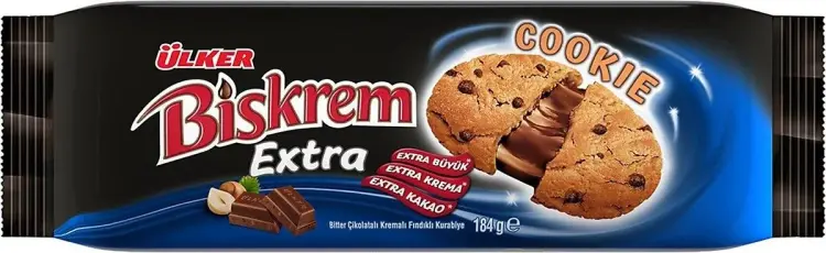 Ülker Biskrem Extra Cookie Bisküvi 180 Gr 12 Adet - 2