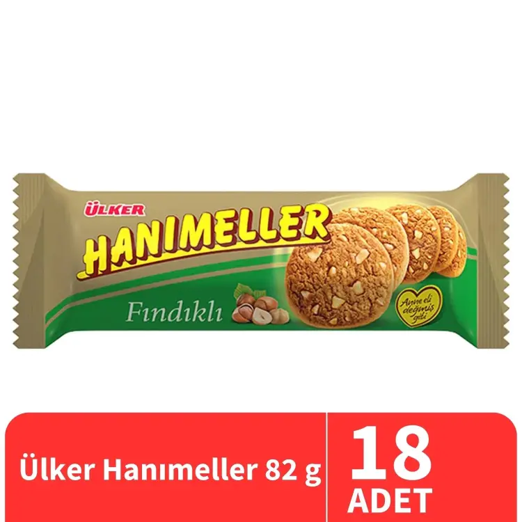 Ülker Hanımeller Fındıklı Bisküvi 82 Gr 18 Adet - 1