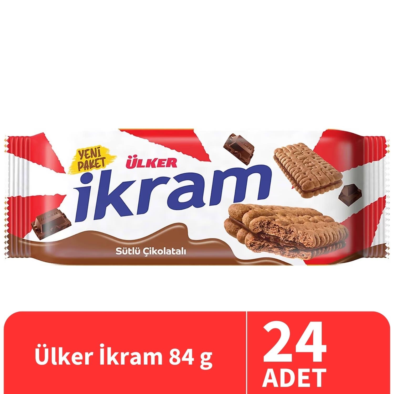 Ülker İkram Çikolatalı Bisküvi 84 Gr 24 Adet