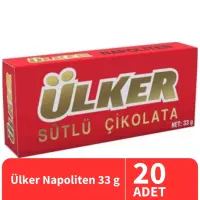Ülker Napoliten Sütlü Çikolata 33 Gr 20 Adet
