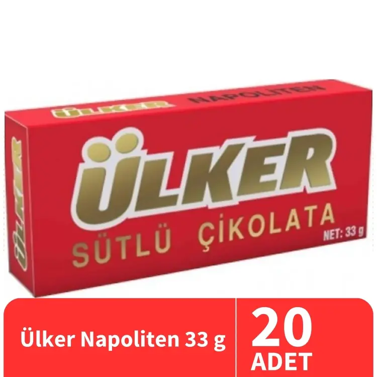 Ülker Napoliten Sütlü Çikolata 33 Gr 20 Adet - 1