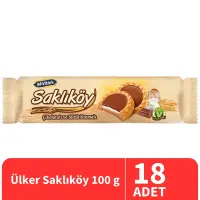 Ülker Saklıköy Çikolatalı ve Sütlü Kremalı Bisküvi 100 Gr 18 Adet