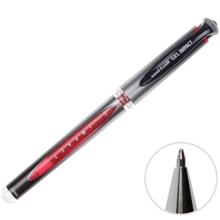 Uniball Gel Impact 1.0 mm İmza Kalemi Kırmızı 