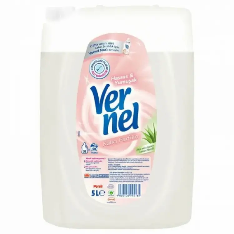 Vernel Hassas ve Yumuşak - Kalıcı Parfümlü - Çamaşır Yumuşatıcısı 5 Lt - 1