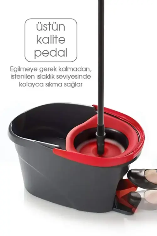 Vileda Turbo Pedallı Temizlik Seti Siyah - 3